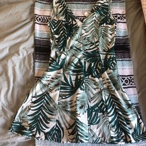 Palm leaf tank dress